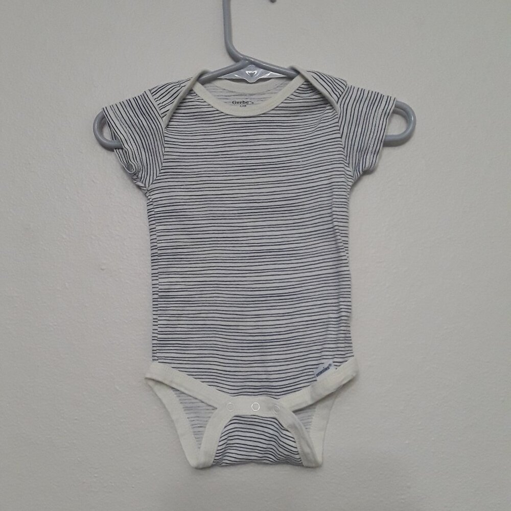 Gerber Striped Black and White Bodysuit